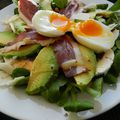 salade avocat, magret séché § oeuf mollet