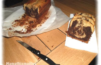 Cake marbré au chocolat très moelleux