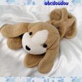 Doudou Peluche Range Pyjama Chien Beige Blanc Vintage Nounours