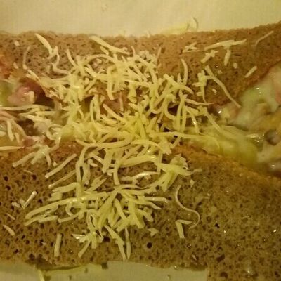 Galette légère et gourmande jambon champignons pommes de terre