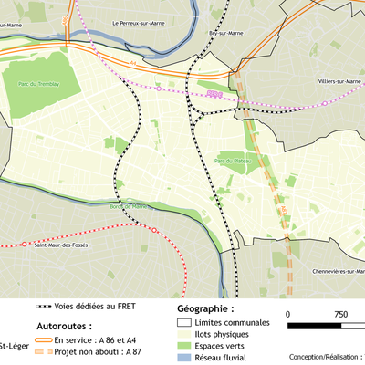 CHAMPIGNY : Réseau primaire de transports