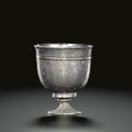 A fine small silver stemcup, Tang dynasty, late 7th-early 8th century