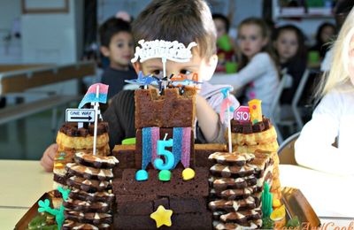 Le gâteau château-fort d'anniversaire pour l'école ! {quand le fait-maison est interdit}