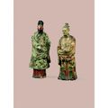 Belle paire de statuettes de chinois, Italie, Piémont, XVIIIe siècle