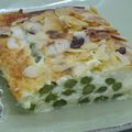 Clafoutis d'asperges vertes, amandes et parmesan