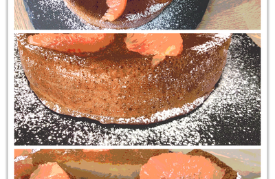 Cake moelleux au pamplemousse ( 114 cal/ par personne)