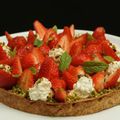 TARTE FRAISES-PISTACHES