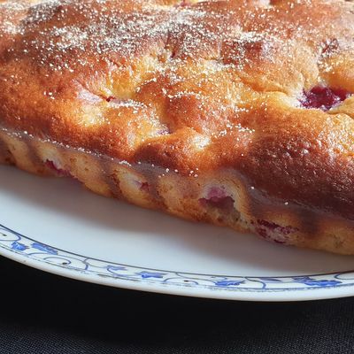Moelleux aux framboises et au fromage blanc...