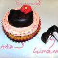 • Cupcakes Vanille/Nutella Hello Kitty & sucettes de chamallows •