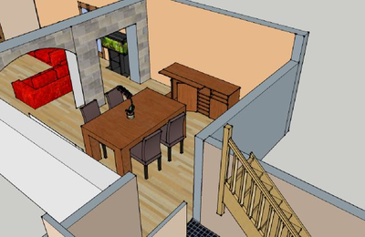 Plans 3D suite : salon /SAM 