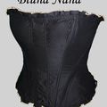 LE BUSTIER EN COTON NOIR STYLE GOTIK