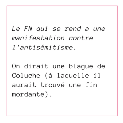 Arrêtez de faire des amalgames (sauf un)