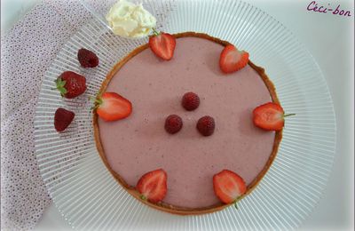 Tarte fraise-framboise curd