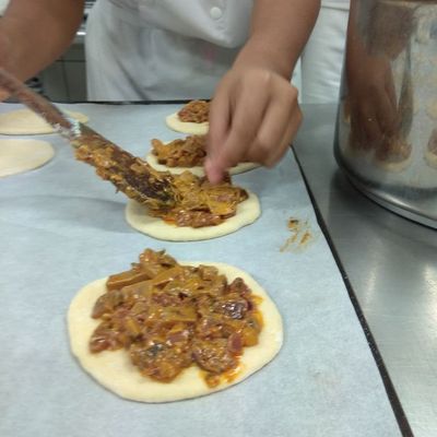 galette à l'aubergine et chorizo 