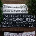 Le Collectif Folefack rend visite aux grèvistes de la faim de l'Eglise Saint Curé d'arts, Paroisse- Parochie à Bruxelles