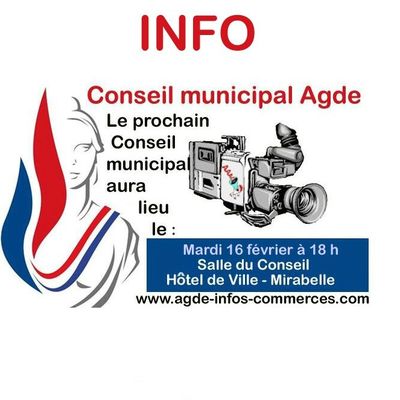 Conseil municipal Agde le mardi 16 février ...