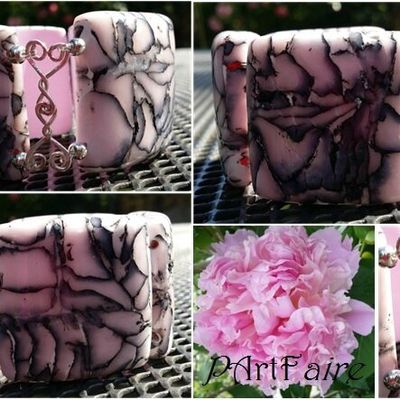 Bracelet raku rose