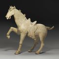 A large painted pottery figure of a horse, Tang dynasty, 8th century
