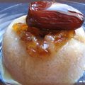 PETIT FLAN DE TAPIOCA AUX DATTES (recette SOY)