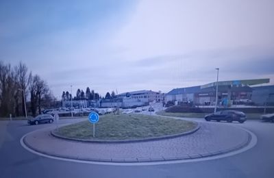 Rond-point à Genappe (Belgique)