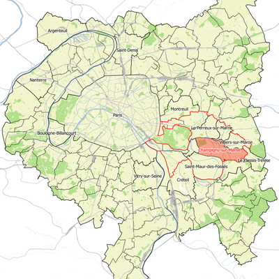 CHAMPIGNY : Présentation - Découpage territorial