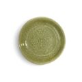 A finely carved 'Longquan' celadon-glazed 'lotus' dish, Ming dynasty, 15th century