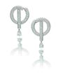 A pair of diamond earrings, by Chanel