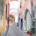 Rue de Borgetto en Ligurie