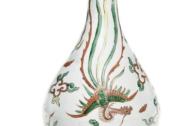 A polychrome 'phoenix' vase, Ming dynasty, 16th-17th century