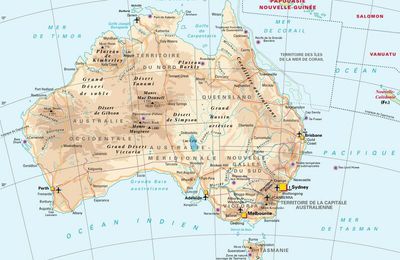 Carte de l'Australie