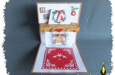 ARTicle kirigami gratuit : la cheminée de Noël