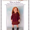 "Love me tender" - Fiche tricot pour poupées Götz 50 cm...