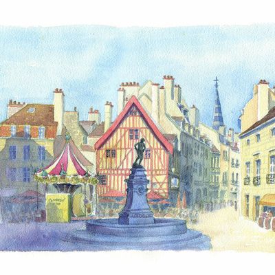 Quelques aquarelles de Dijon