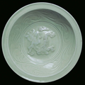 A Celadon porcelain plate with dragon, China, Ming Dynasty, 15th century