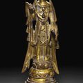 A gilt-bronze figure of Avalokiteshvara, Sui dynasty (AD 589-618)