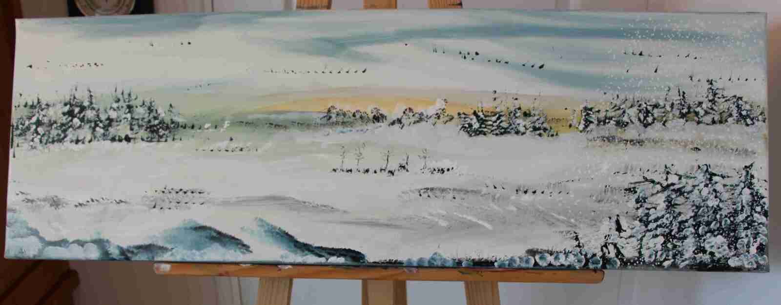 Tourbieres finlandaises- acryl2018 - 30X90cm- (n°114)-