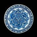 A blue and white saucer dish. Shunzhi, circa 1660