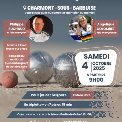Journée Prestige de Pétanque du 4 octobre 2025