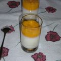 Panna cotta litchi et son coulis de mangue