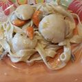Tagliatelles aux cèpes et noix de St jacques