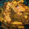 Poulet fermier sauce curry et ses petits légumes