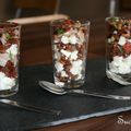 Verrine tomates séchées, fêta, bacon