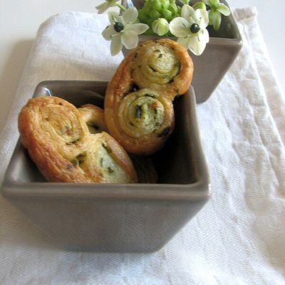 Palmiers au basilic pour l'apéro