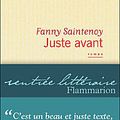 Juste avant - Fanny SAINTENOY