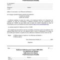 Bulletin d'adhésion 2009-2010