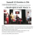 Théâtre le 12 octobre à Lugon !