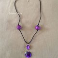 Collier violet Réf Bi001