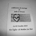 célébration du mariage de julie et erwan