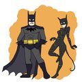 Pause un gars, une fille...(Batman et Catwoman)