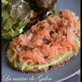 TARTINES SAUMON AVOCATS